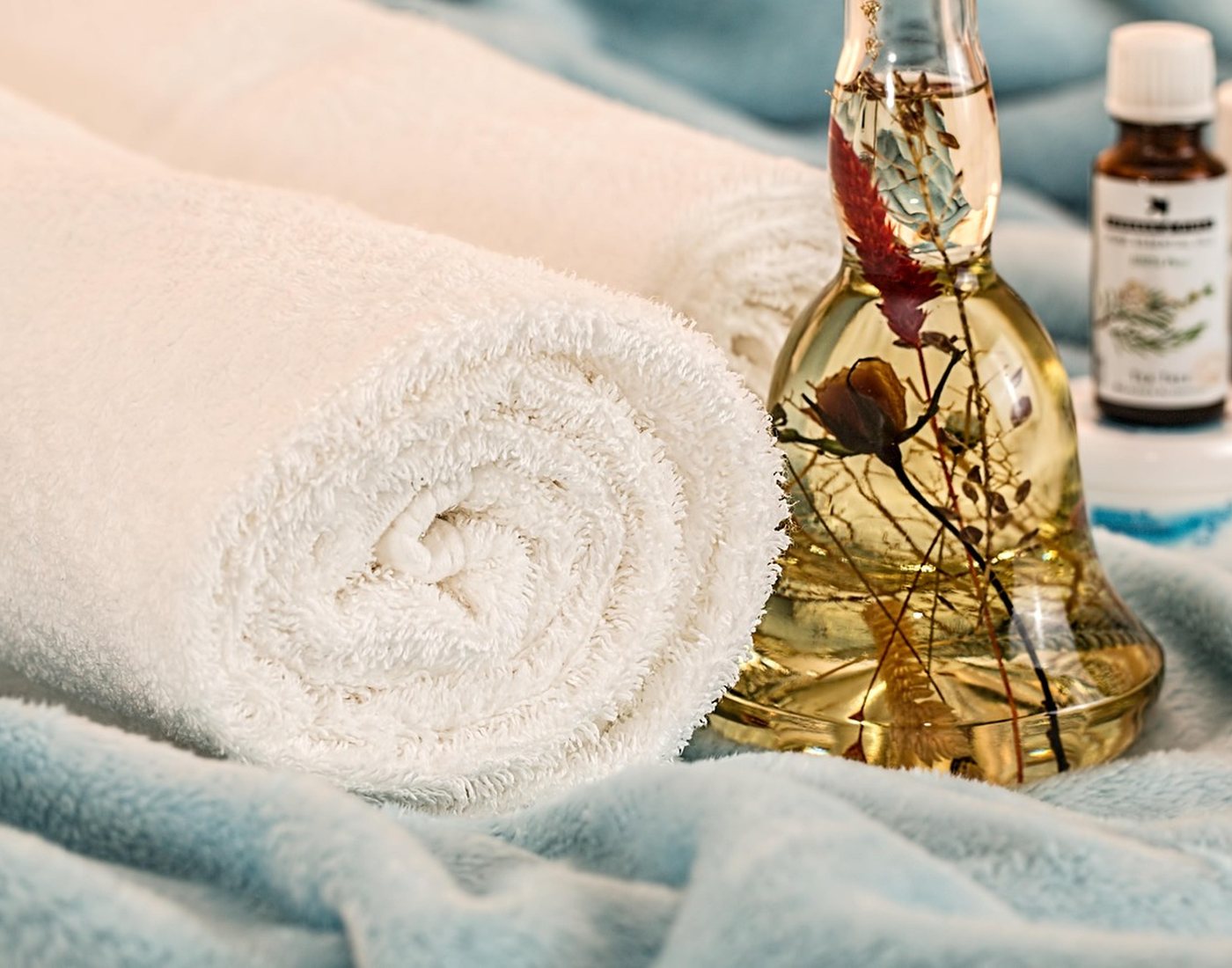 Huiles essentielles et soin de la peau, ambiance spa
